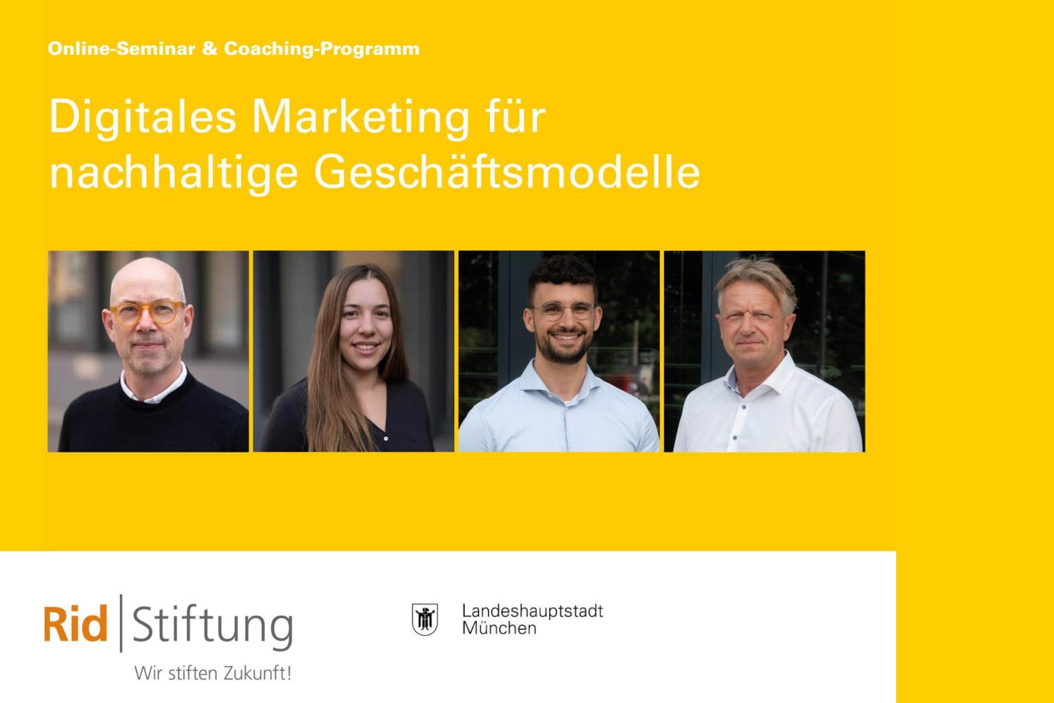 Online Training Digitales Marketing mit Rid Stiftung Porträts Referent*innen