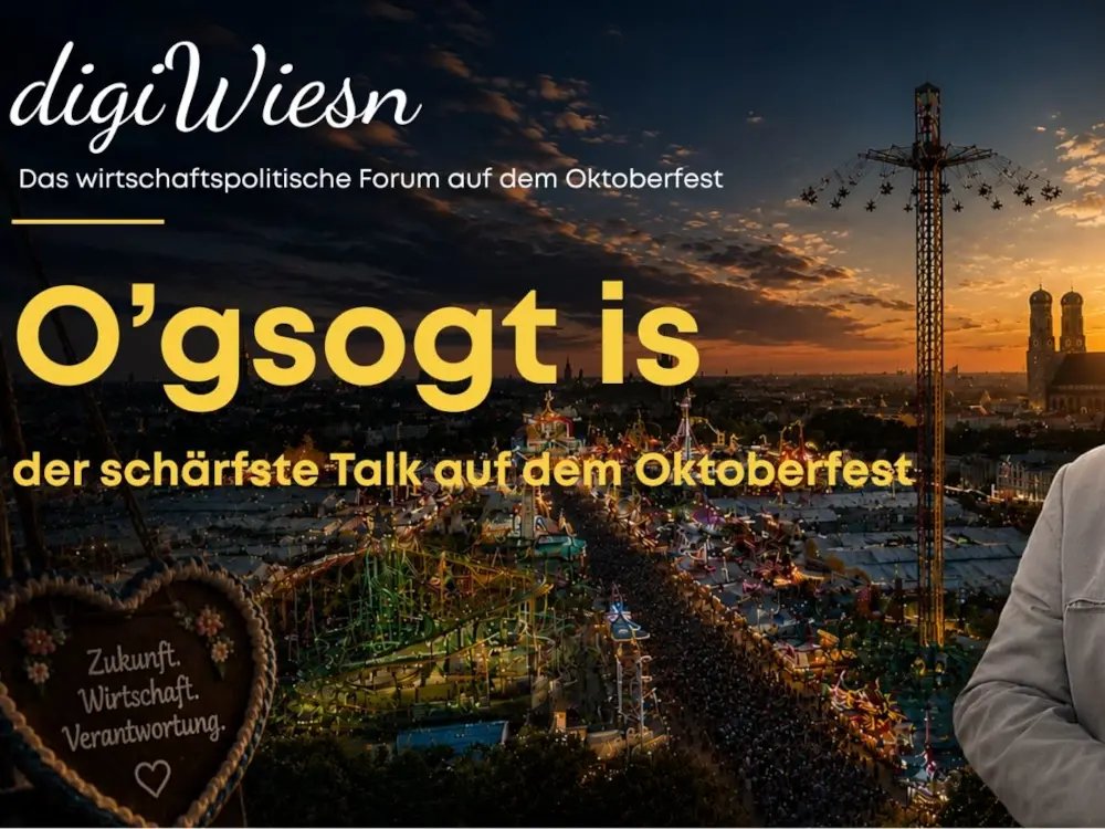 Bild vom Oktoberfest mit Logo digiWiesn und O'gsogt is