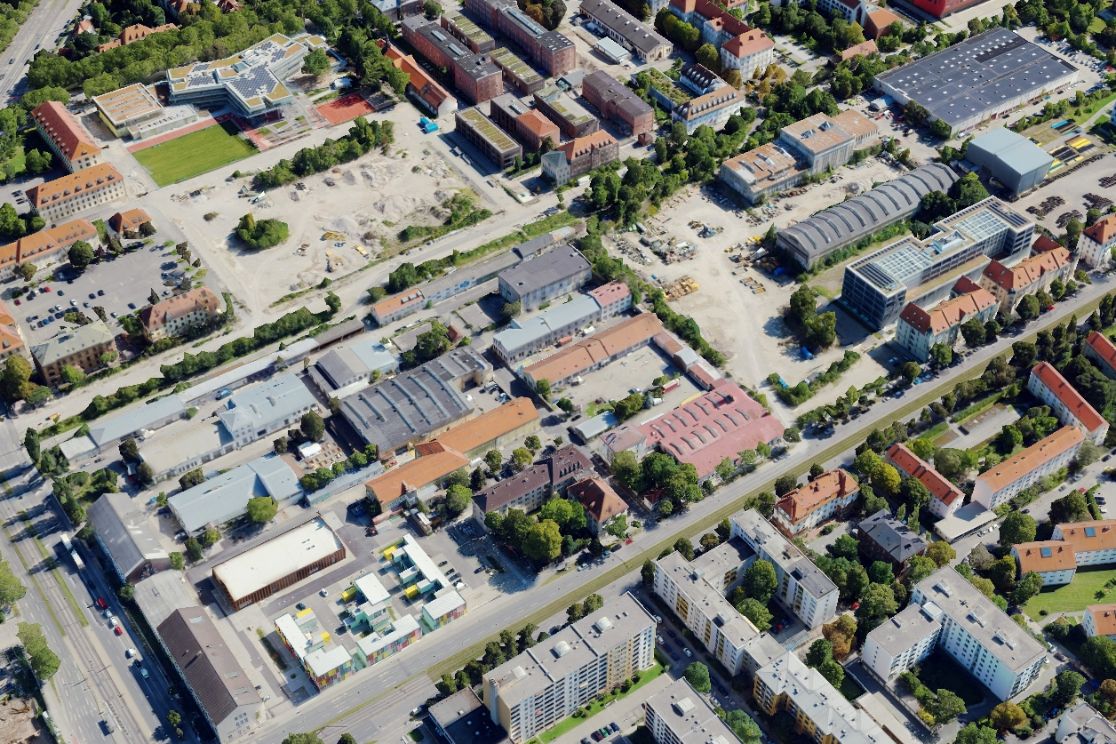 Schrägluftdarstellung Kreativquartier