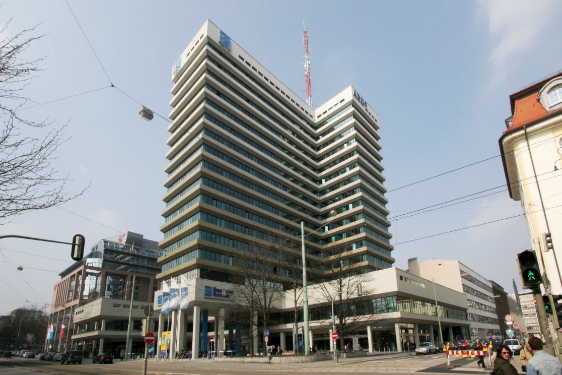 Bayerischer Rundfunk Hauptbebäude Hochhaus Innenstadt