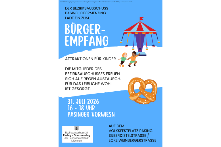 Plakat Bürgerempfang auf der Pasinger Vorwiesn