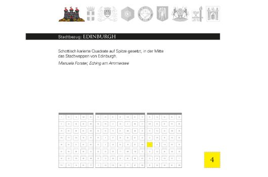 Quilt-Katalog - Edinburgh Wappen - Erklärtext