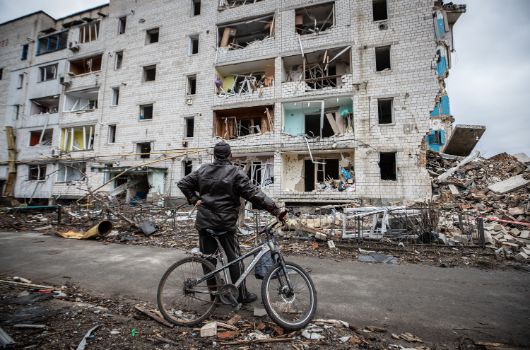 Beseitigung der Folgen des massiven Raketenangriffs auf Kyiv