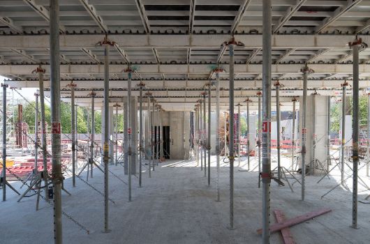 Schalung für Decke über dem Erdgeschoss der Mensaküche