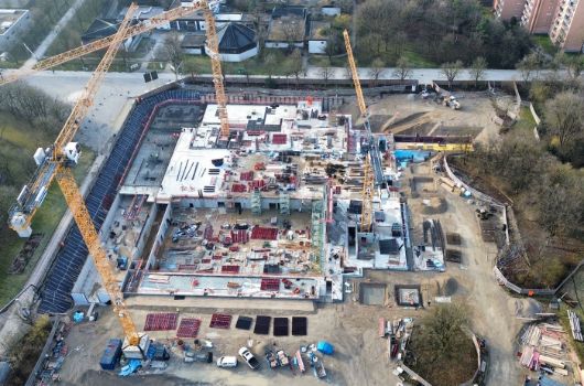 Drohnenaufnahme Baustelle Theodor-Heuss-Platz