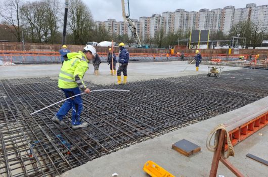 Betonierung der Decke des Untergeschosses.