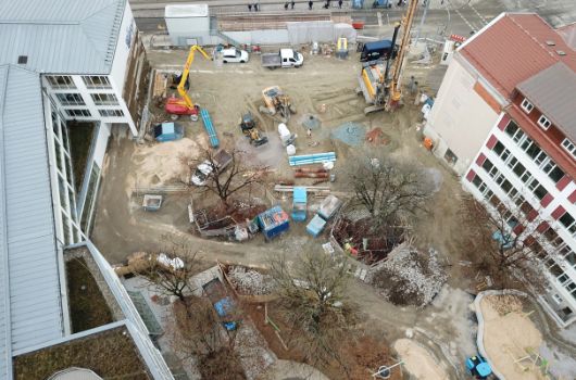 Drohnenaufnahme Richtung Ohlmüllerstraße