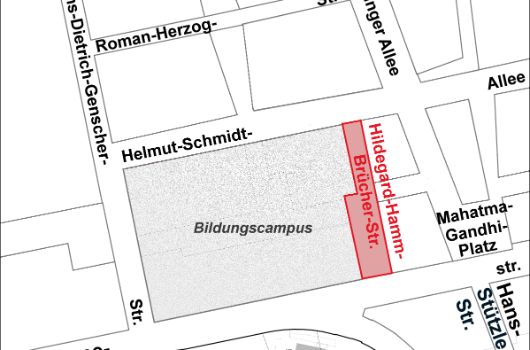 Verlauf Hildegard-Hamm-Brücher-Straße