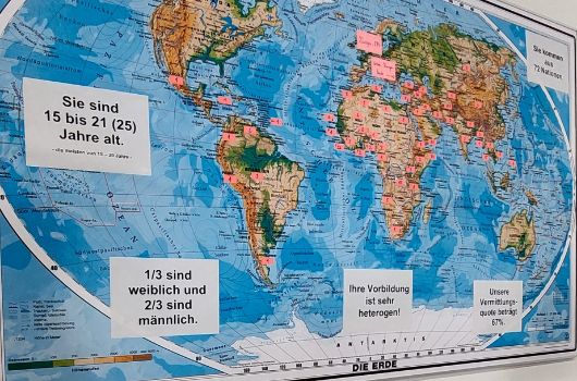 10 Jahre Berufsschule zur Berufsintegration - Landkarte 