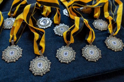 Medaillen der Schulsportehrung