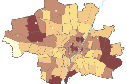 Mittlere Kaufkraft 2024 je Haushalt in Stadtbezirken