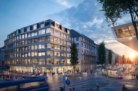 Fassade des Bürogebäudes B.munich