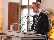 Oberbürgermeister Dominik Krause bei der Antrittsrede am 11. Mai 2026