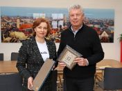 Oberbürgermeister Dieter Reiter und Vizebürgermeisterin von Kyiv, Hanna Starostenko