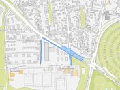 Kartenausschnitt Irma-Wenke- /Allacher - / Franz-Mader-Straße