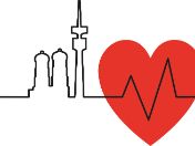 Skyline mit rotem Herz