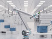 Roboter in weißem Raum