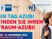 Ein Tag Azubi - junge Person mit Rucksack