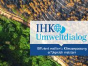 Luftbild Wald und gerodete Fläche mit Logo IHK Umweltdialog