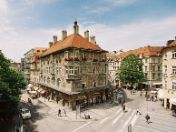 Das Ruffinihaus,  zentral gelegen am Rindermarkt in München  