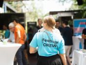 Ein Mitglied der Festival Crew auf dem munich startup Festival