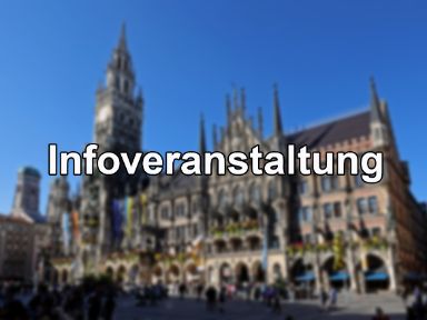 Neues Rathaus und Text: Infoveranstaltung