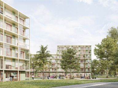 Visualisierung 1. Preis: Realisierungswettbewerb „Ehemalige Amerikanische Siedlung Neuherberg- / Rockefellerstraße“