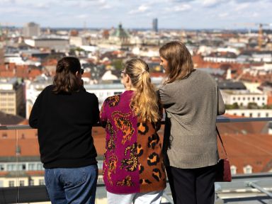 Blick von einer Münchner Dachterrasse